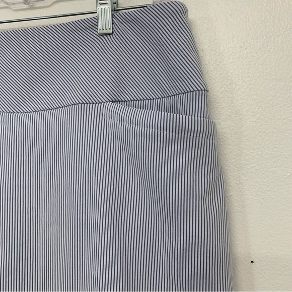 SC Co Skort Skirt Large Pull On Blue  White Stripe Pockets  Tummy Control Golf - Picture 2 of 11
